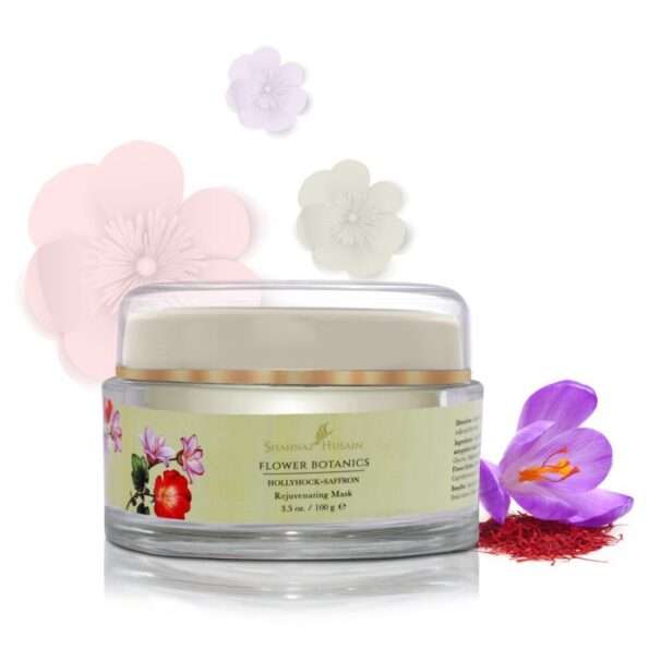 f1804 3 flower botanics hollyhock saffron rejuvenating mask 100 gms 1